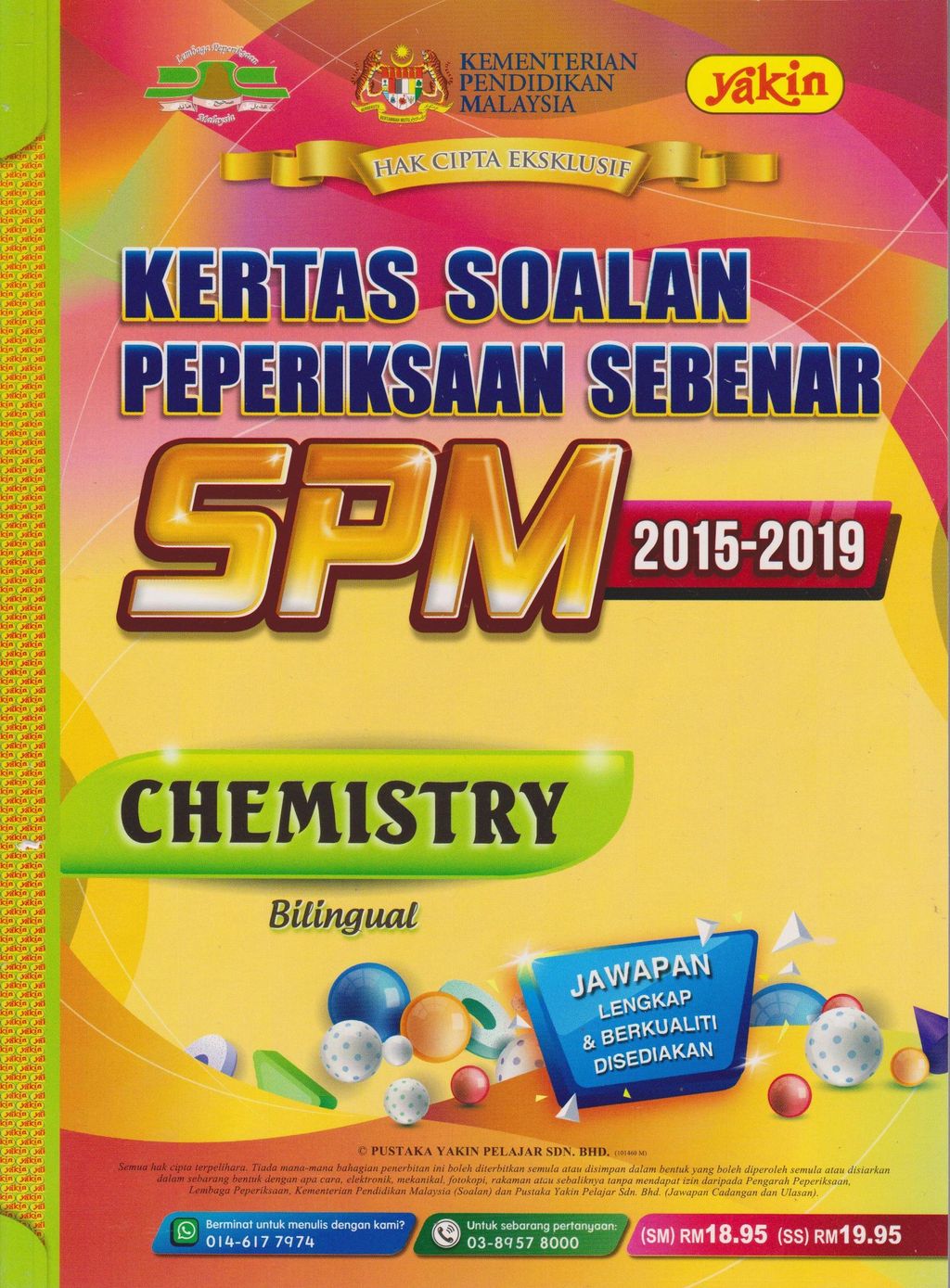 Kertas Soalan Peperiksaan Sebenar Spm 2015 2019 Chemistry Pustaka Mukmin Kl Malaysia S Online Bookstore