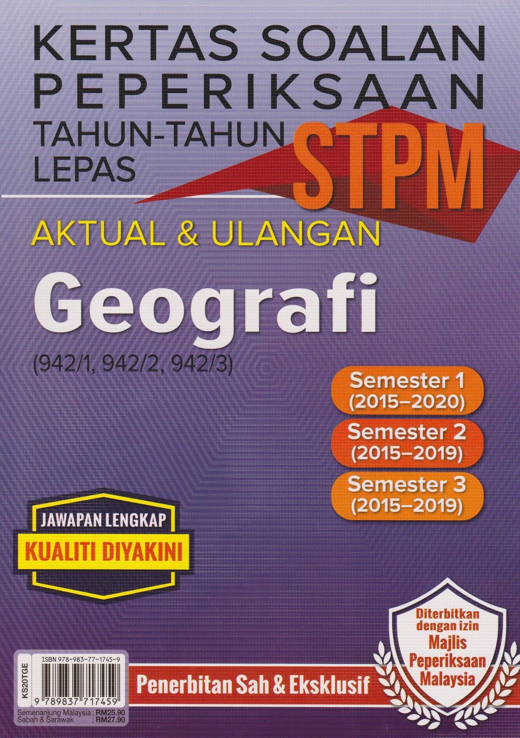 Kertas Soalan Peperiksaan Sebenar Tahun Tahun Lepas Stpm Geografi Pustaka Mukmin Kl Malaysia S Online Bookstore