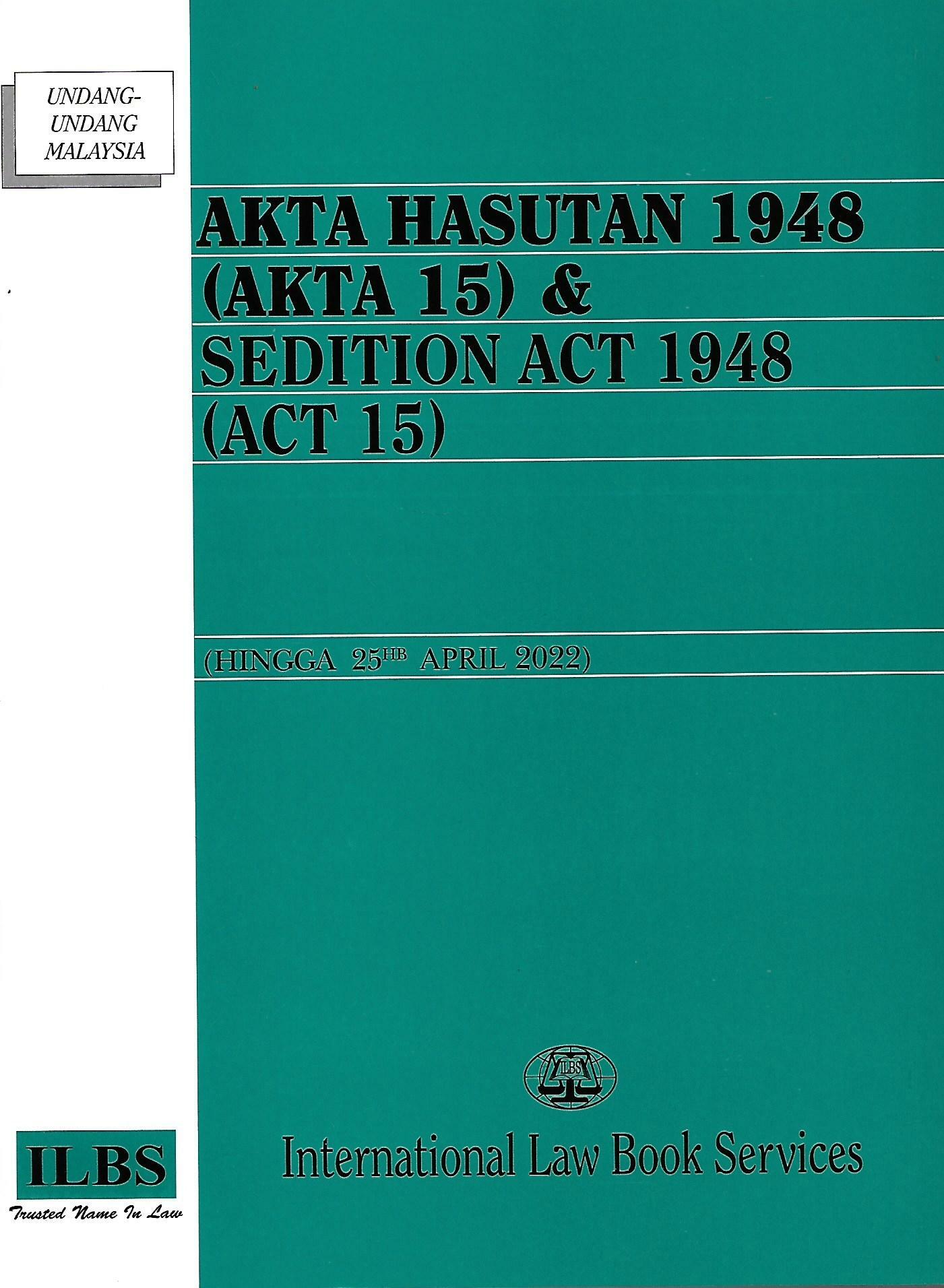 Akta Hasutan 1948 & Sedition Act 1948 – Pustaka Mukmin KL - Malaysia's ...