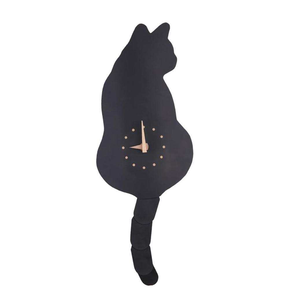 Adorable Cat Wagging Tail Wall Clock Home Decorations ...