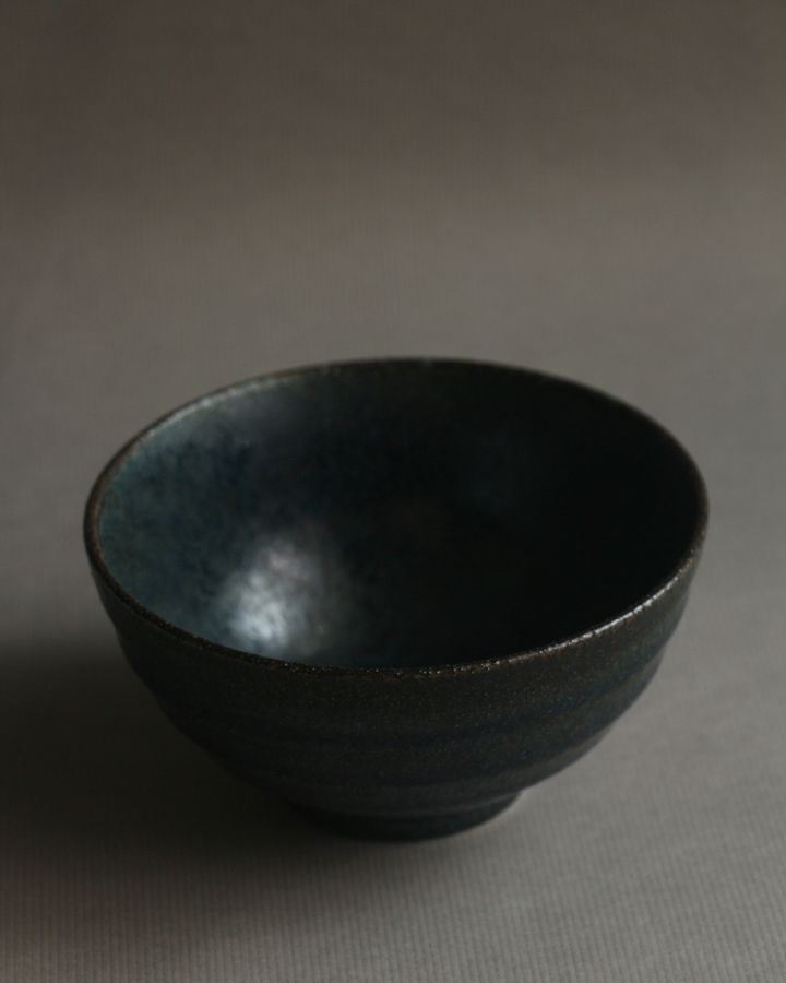 美濃燒 藍潤飯碗 -2