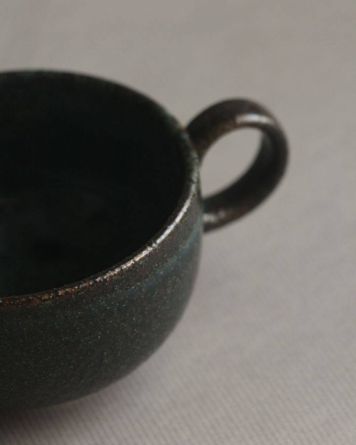美濃燒 藍潤咖啡杯185c.c -1