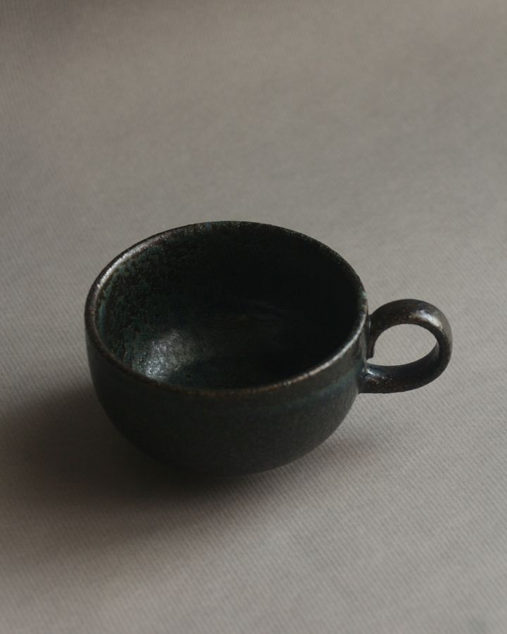 美濃燒 藍潤咖啡杯185c.c -3