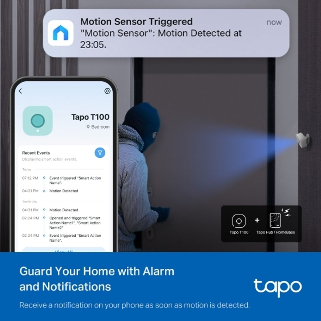 Tapo T100 Alarm and Notification