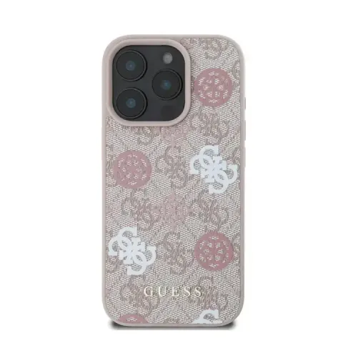 Guess PEONY PU Leather Back Case with Magnetic Charging for iPhone 16 Series