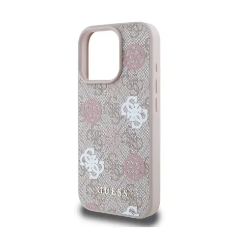 Guess PEONY PU Leather Back Case with Magnetic Charging for iPhone 16 Series