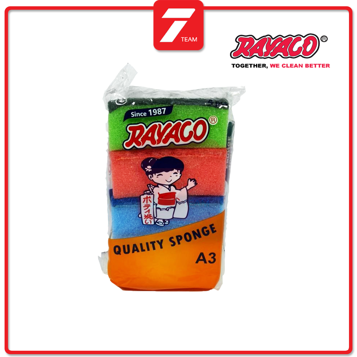 Rayaco High Quality Colorful Sponge(4pcs)