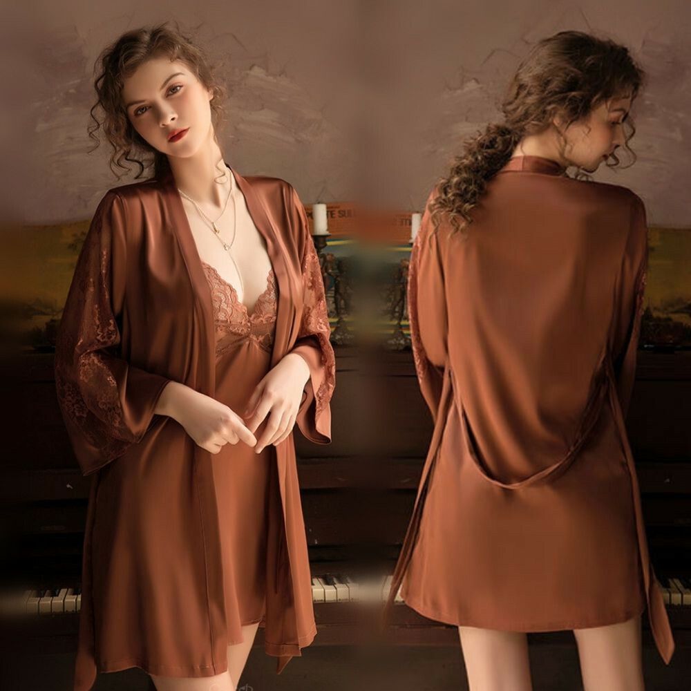 Plain clearance silk robes