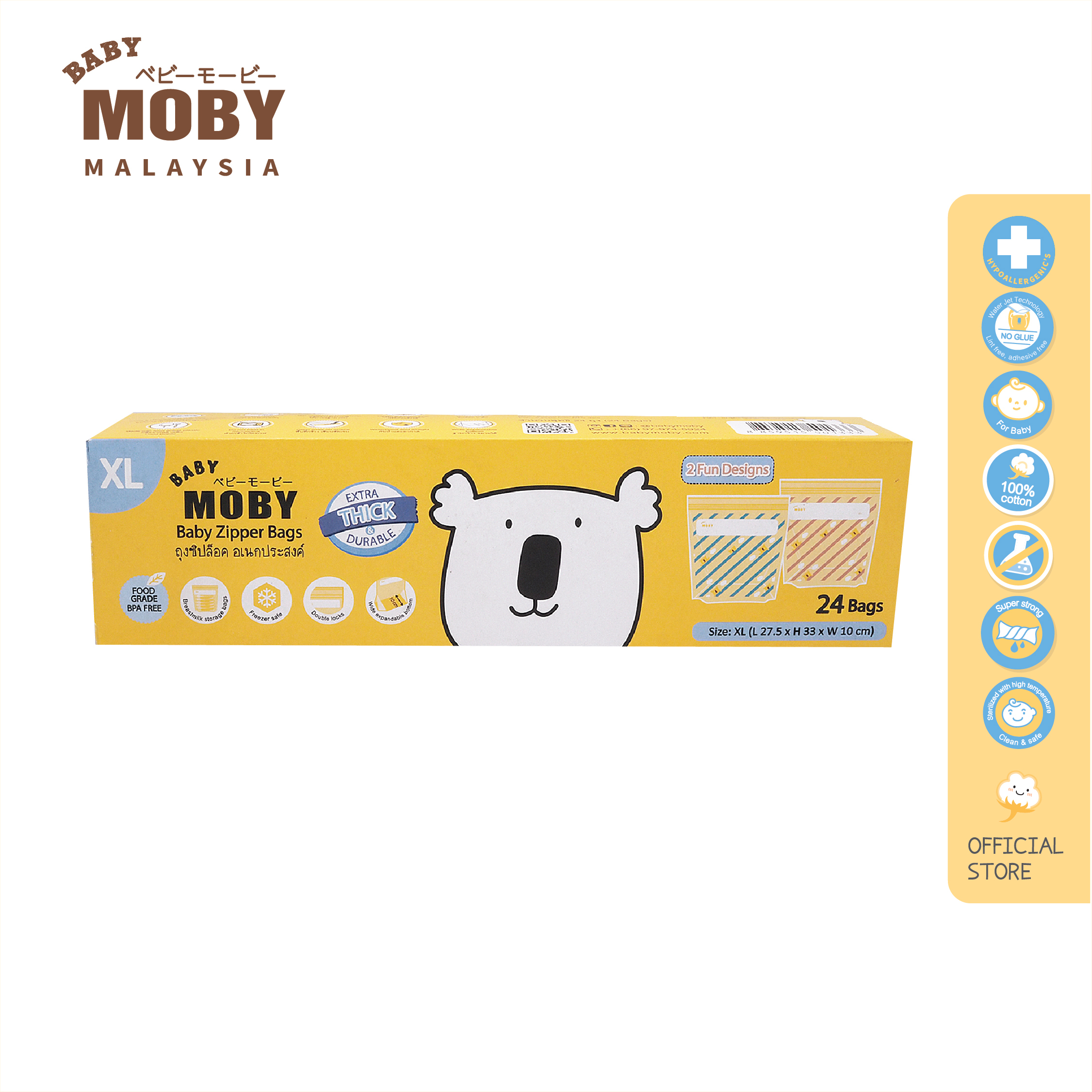 Baby Zipper Bags (Extra Large) – Baby Moby Malaysia