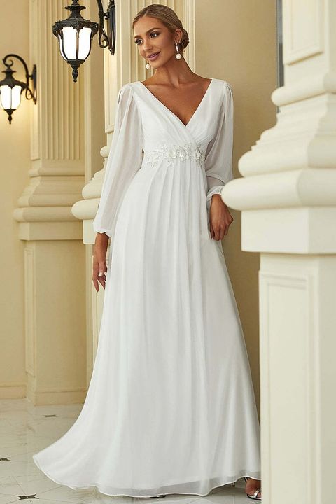 empire waist greek goddess wedding dresses