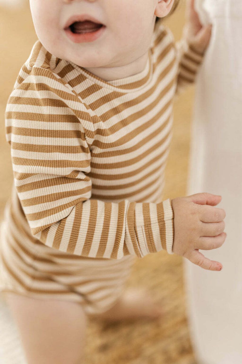 Caramel Stripe Long Sleeve Bodysuit 3.jpg