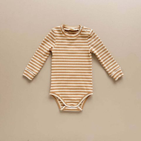 Caramel Stripe Long Sleeve Bodysuit 6.jpg