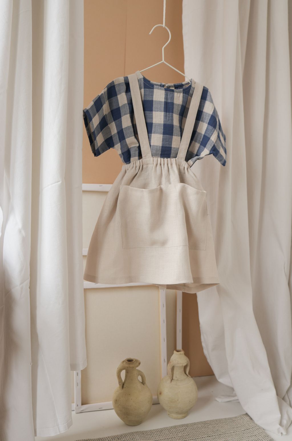 POTTERY BLUE GINGHAM BOXY T-SHIRT – Mother Knows Best
