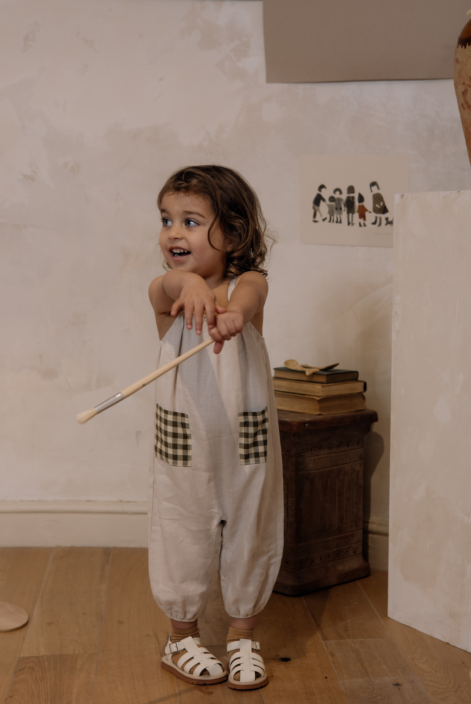 Antenni? クリーム 2個セット Ceramic White Artisan Jumpsuit 2-3y