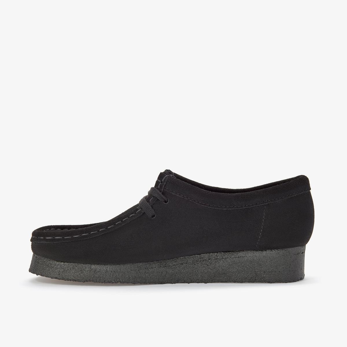 Clarks Wallabee Black Suede 側面展示|Kazima Studio