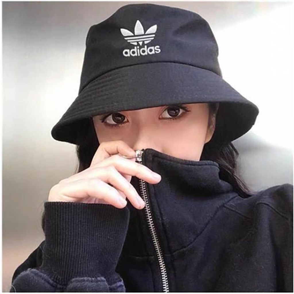 Adidas Originals Logo 三葉草漁夫帽遮陽帽帽子AJ8995 黑色／深藍／白色／灰色– Kazima Studio