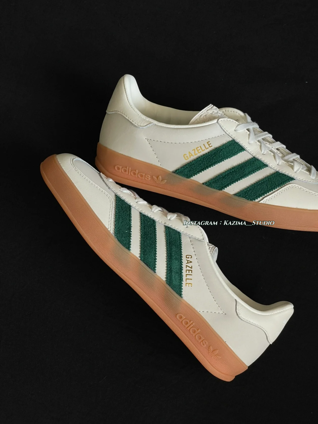 別注款Adidas Originals Gazelle Indoor Emmi 德訓鞋白綠焦糖底