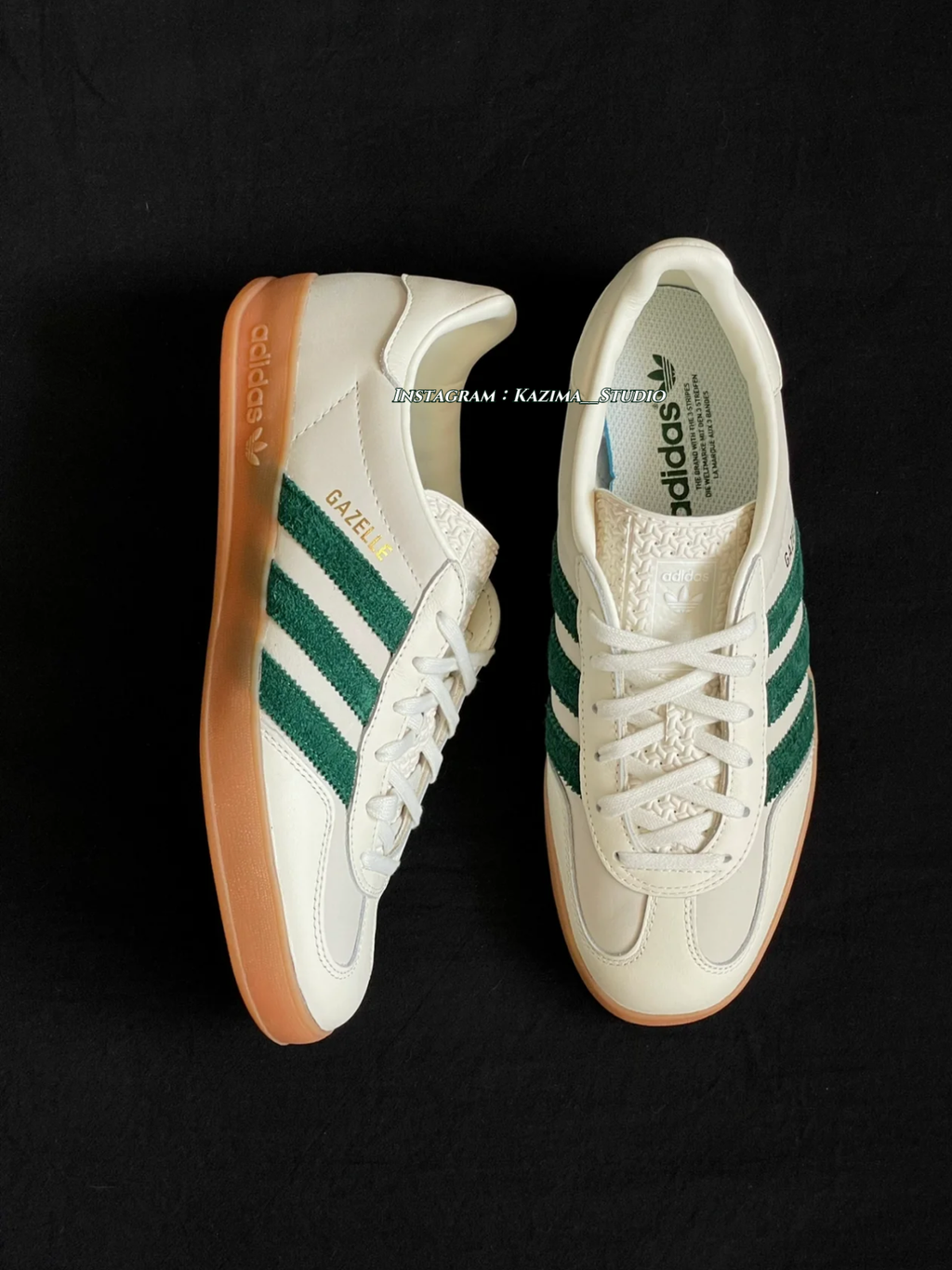 別注款 Adidas Originals Gazelle Indoor Emmi 德訓鞋 白綠 焦糖底