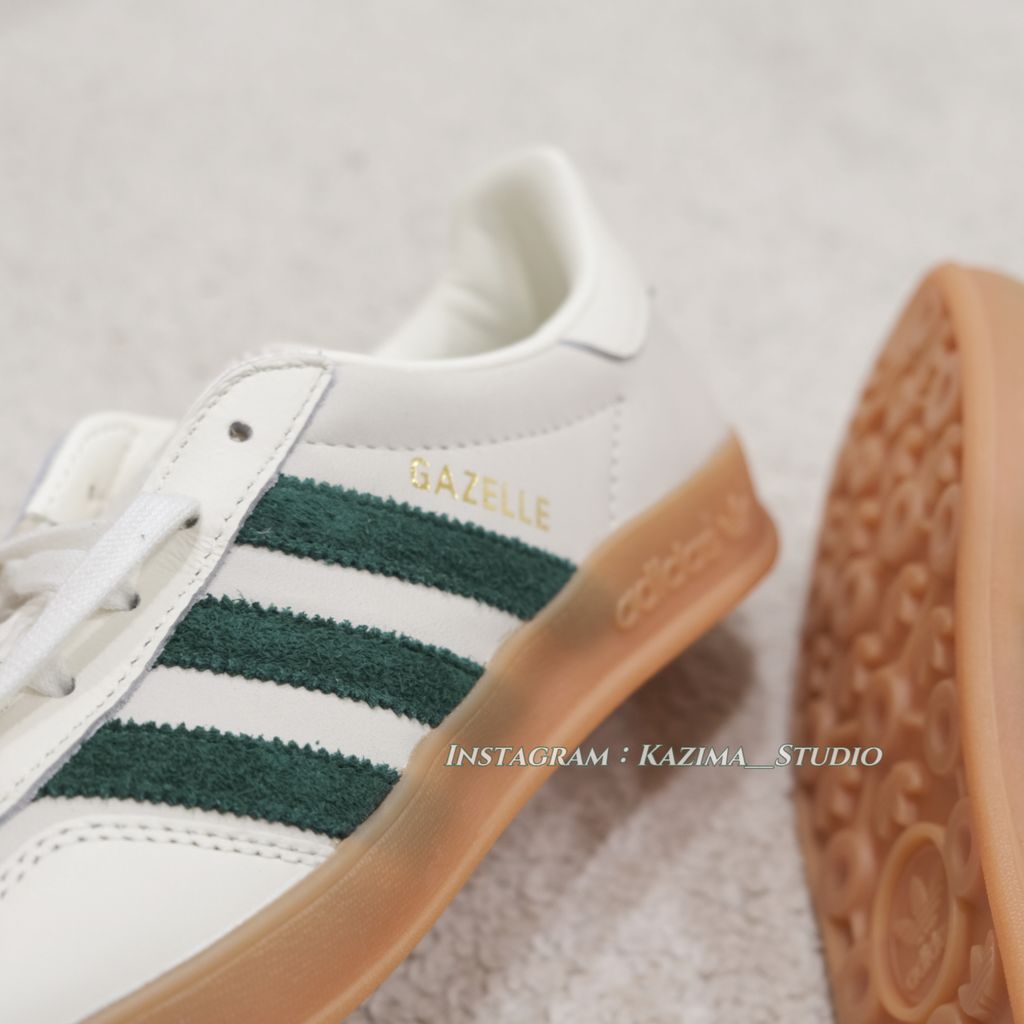 別注款 Adidas Originals Gazelle Indoor Emmi 德訓鞋 白綠 焦糖底