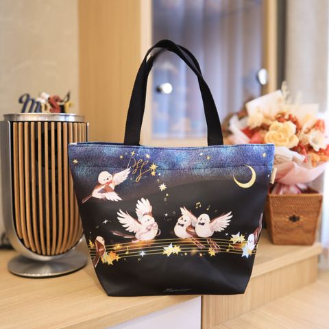 山雀的夜光圓舞曲中型托特包