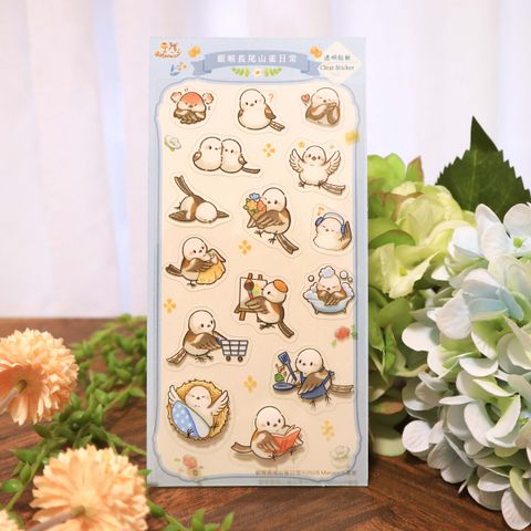 銀喉長尾山雀日常-貼紙01