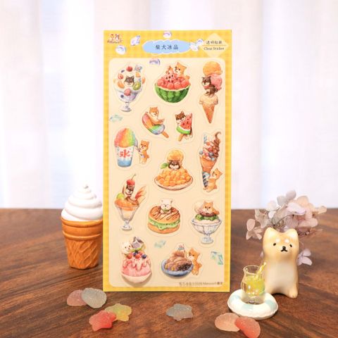 柴犬冰品-貼紙01