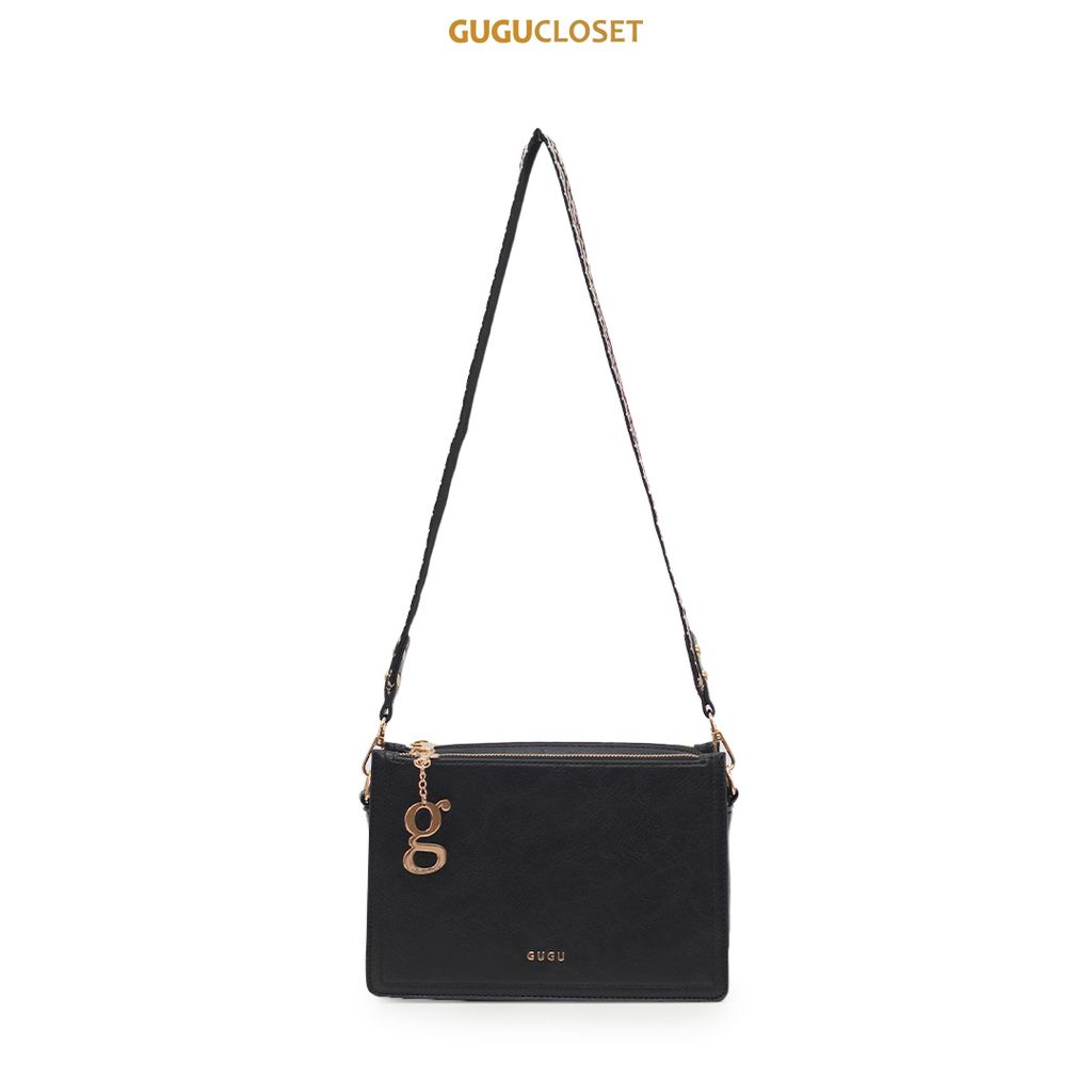 clara black front sling strap