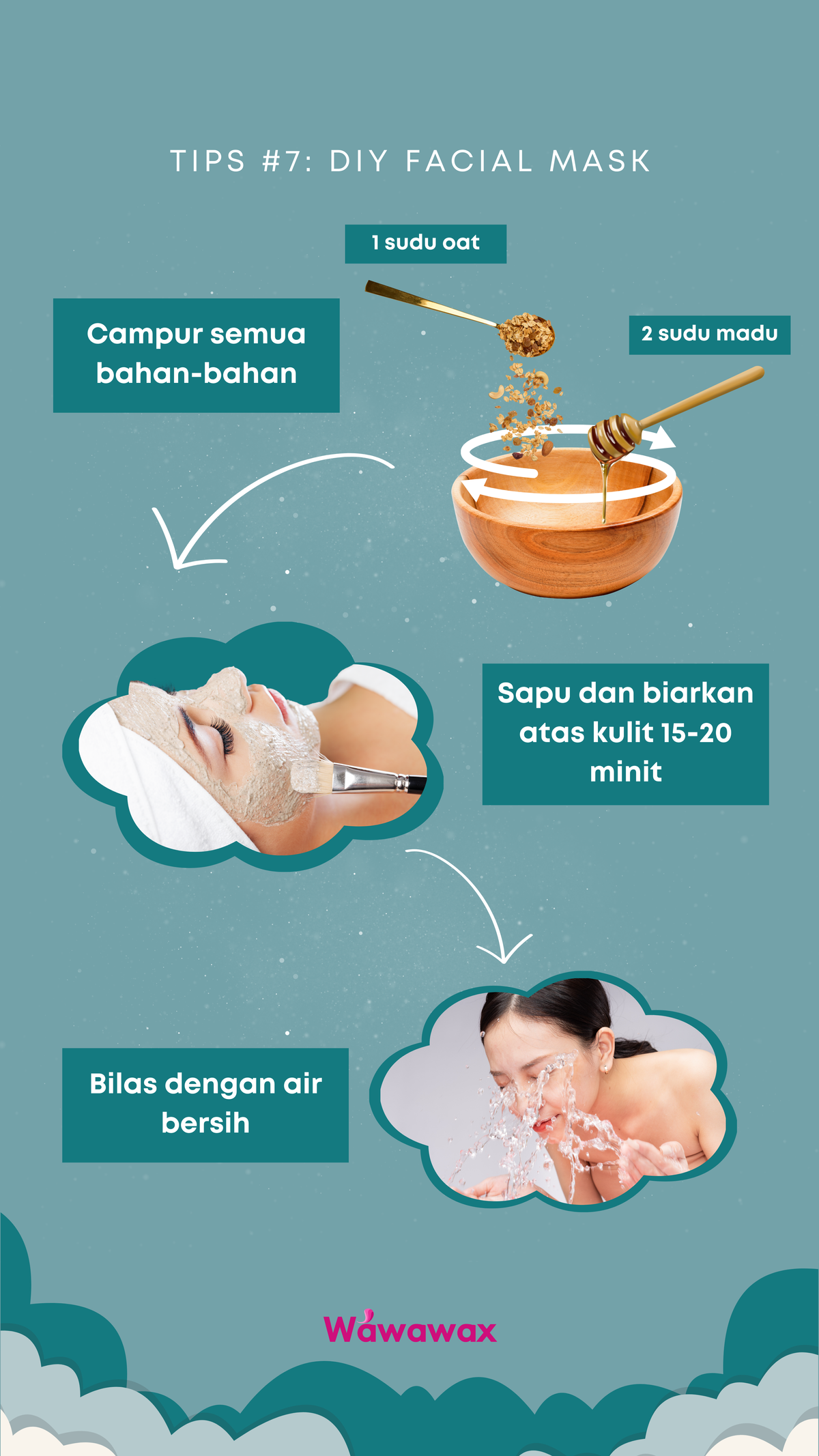 30 HARI, 30 TIPS - Tips 11: Resepi Oat Mask