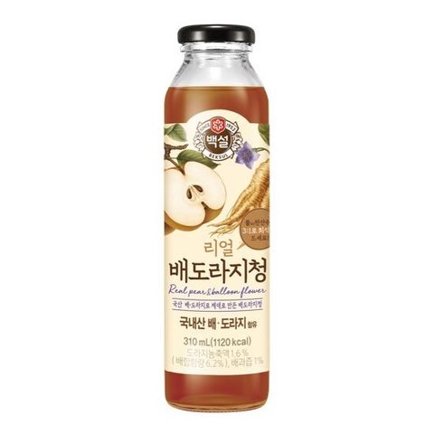 CJ BEKSUL REAL PEAR & BALLOON FLOWER ROOT TEA 310ML - MAIN.jpg