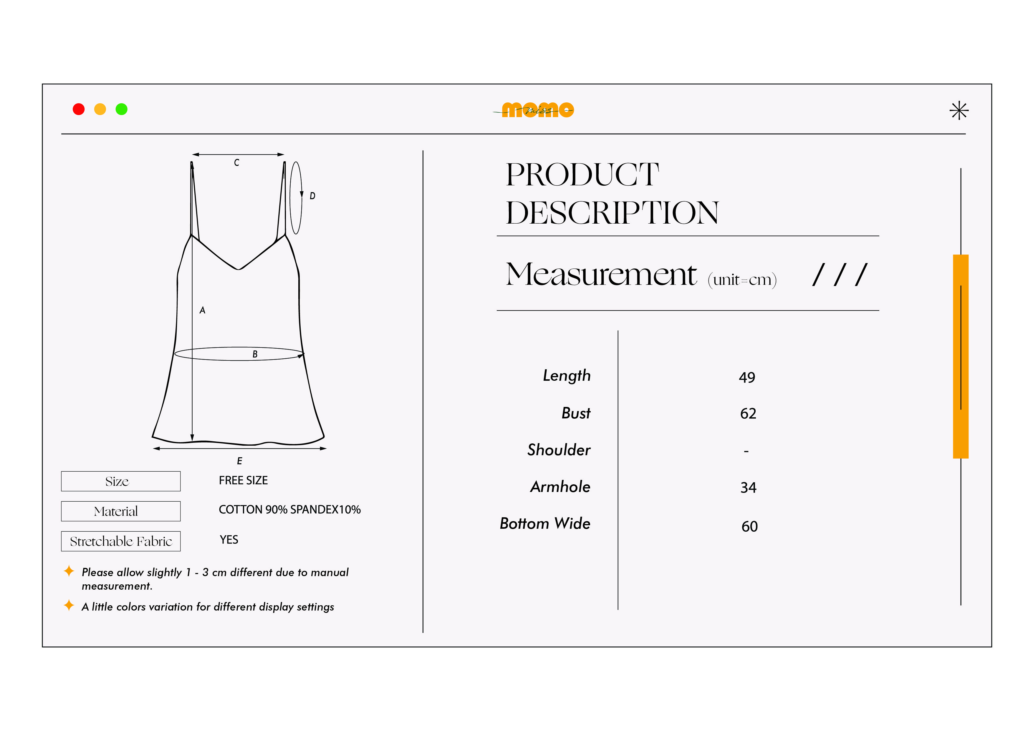 ROMY WAVE NECKLINE TANK TOP 背心