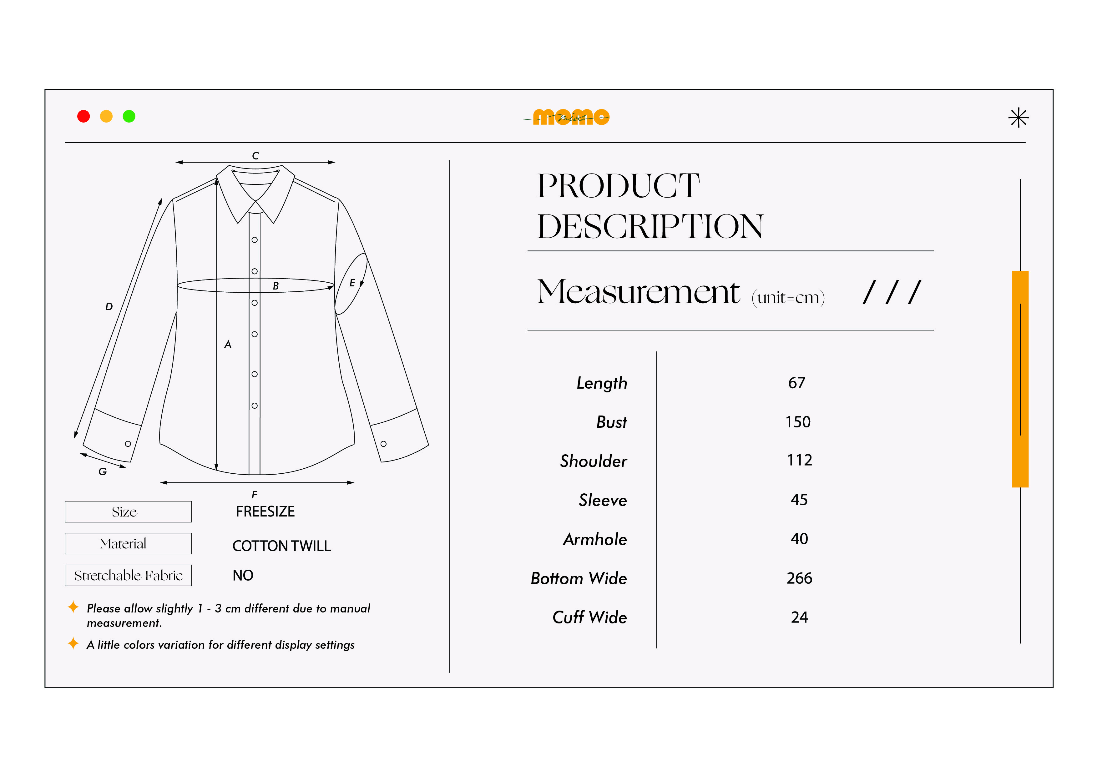 青&杏 衬衫斜边上衣 SEAN IRREGULAR SHIRT ALMOND&GREEN