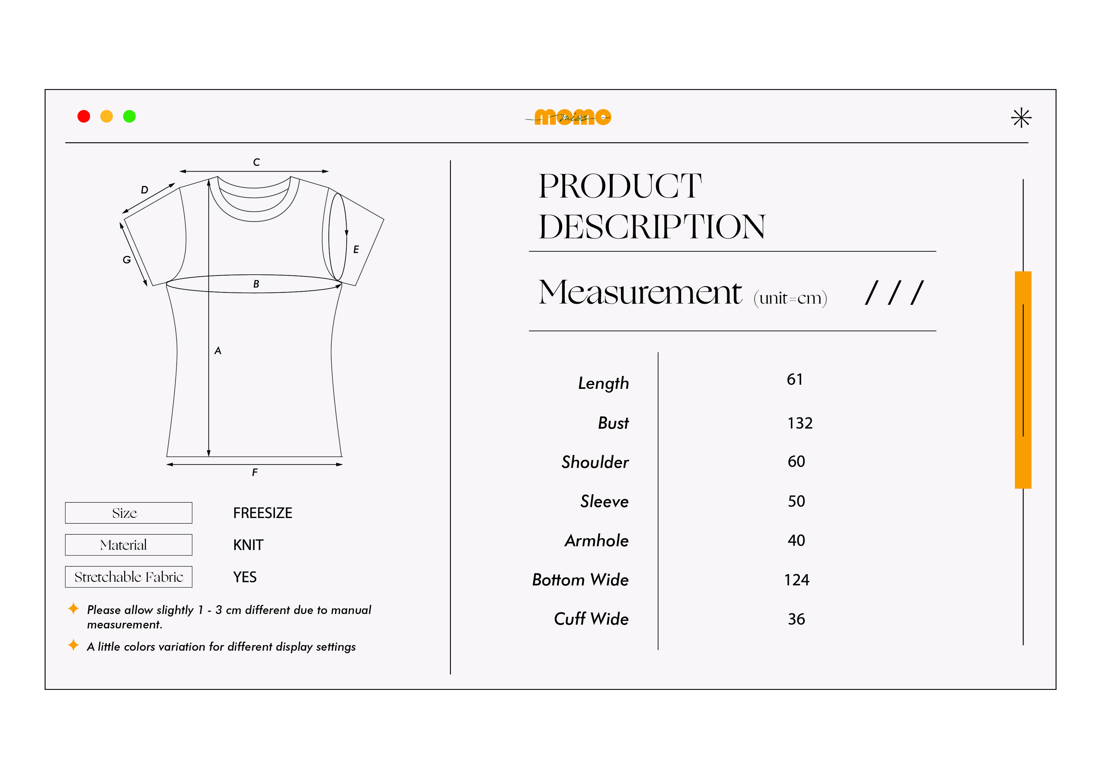 针织长袖上衣 KNIT SHEER SET RED&WHITE