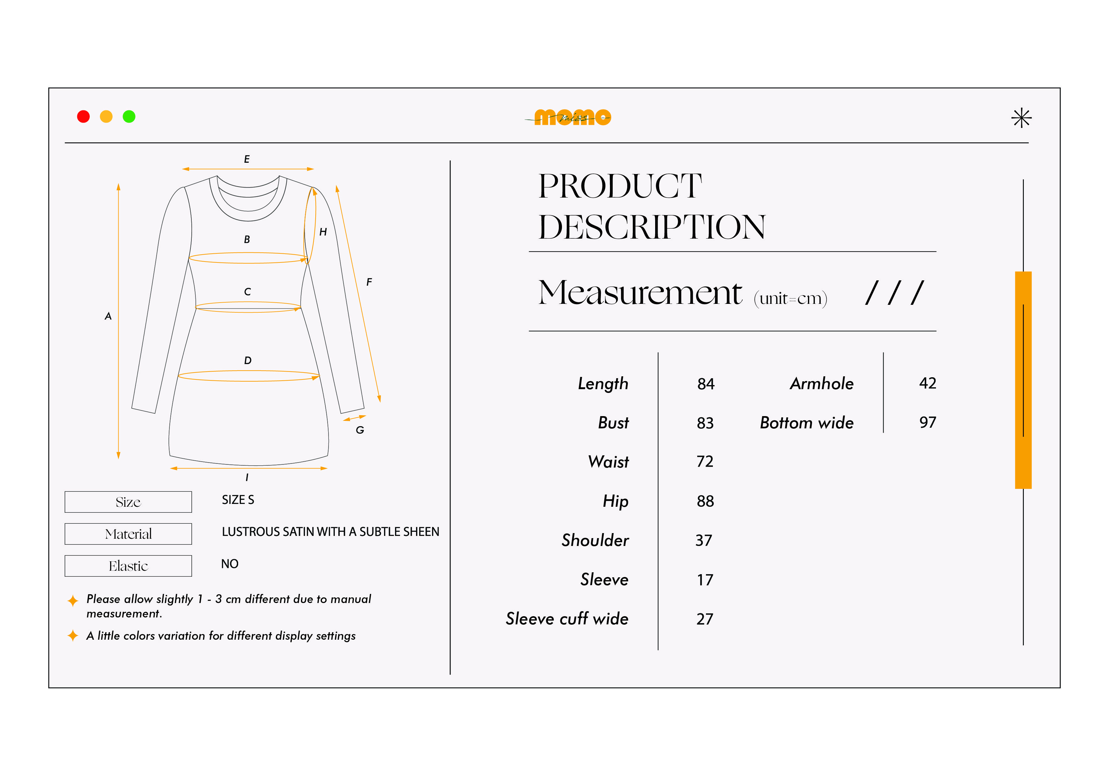 白色旗袍S码 SOFT PUFF-SLEEVE MODERN CHEONGSAM