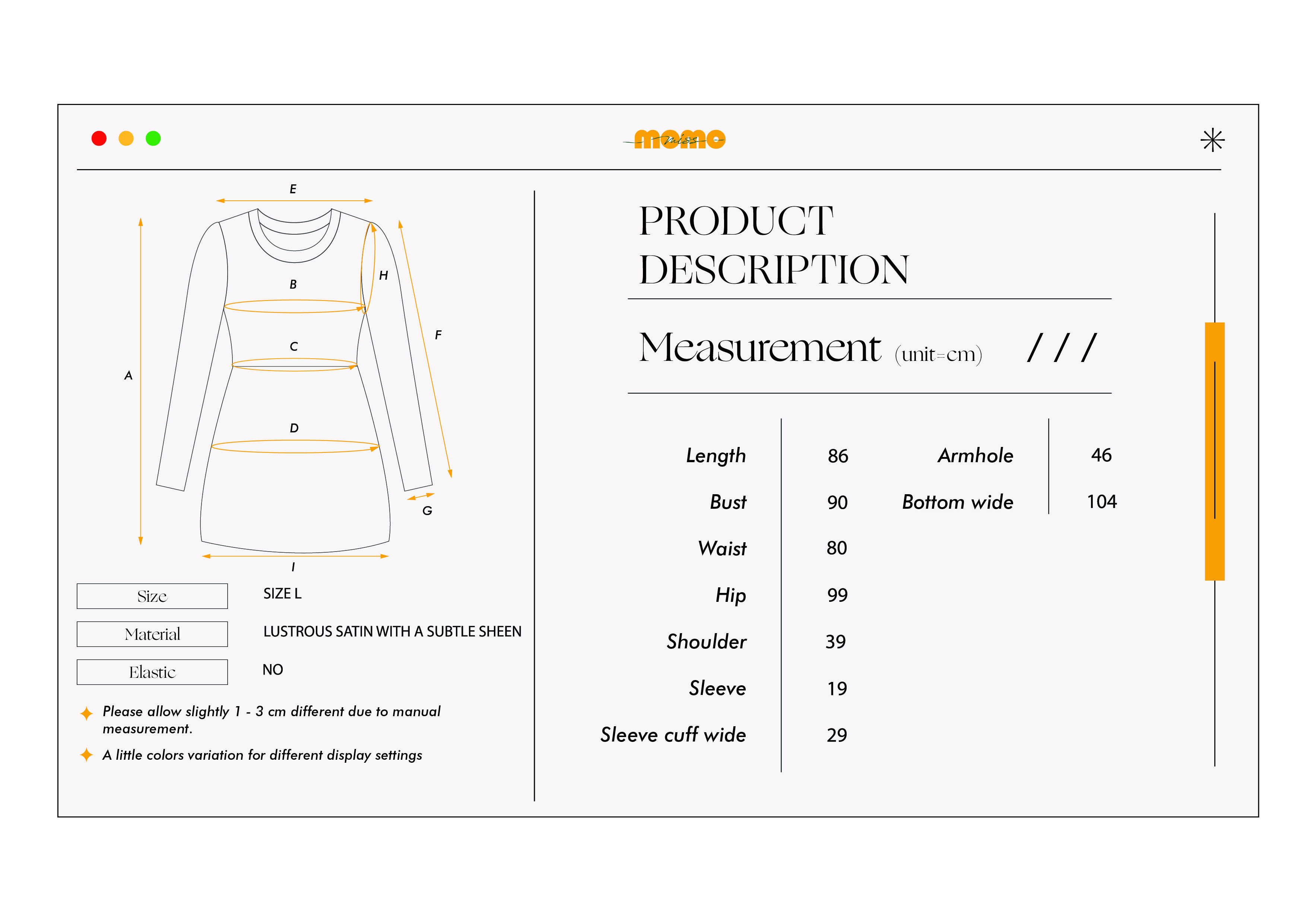 白色旗袍L码 SOFT PUFF-SLEEVE MODERN CHEONGSAM