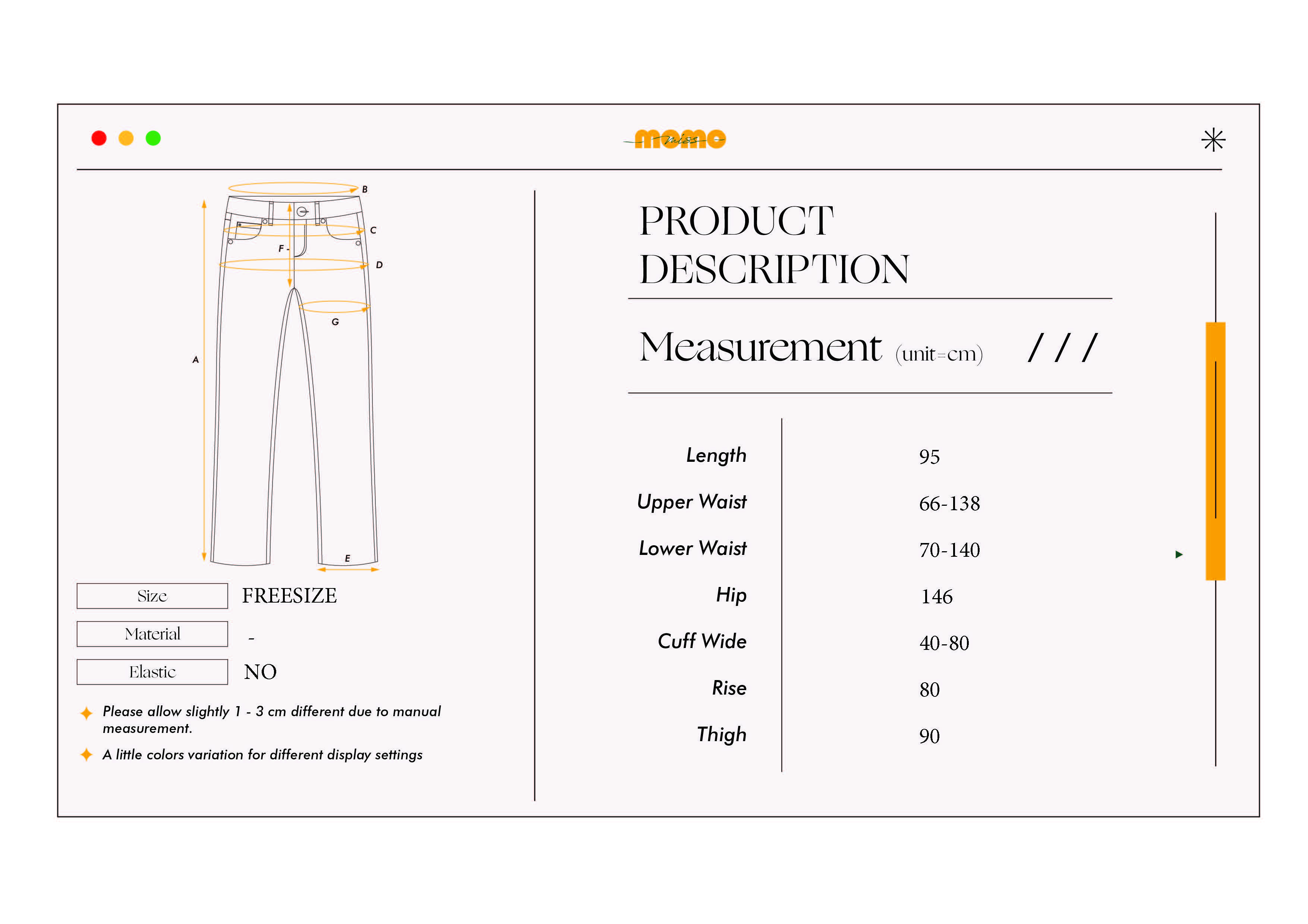CHECKED BALOON PANTS WHITE&BLUE