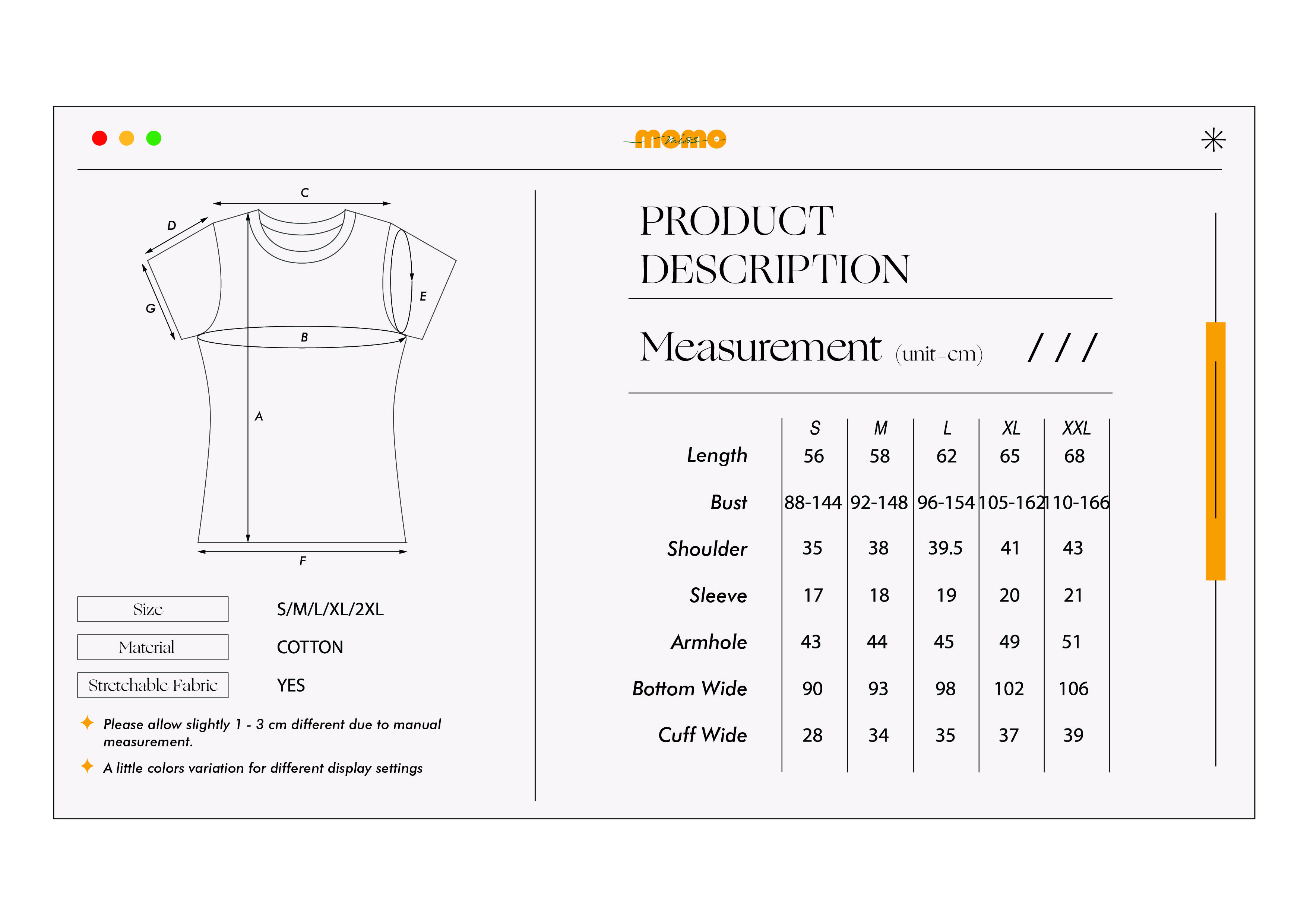 MOMO CREW NECK BASIC TEE