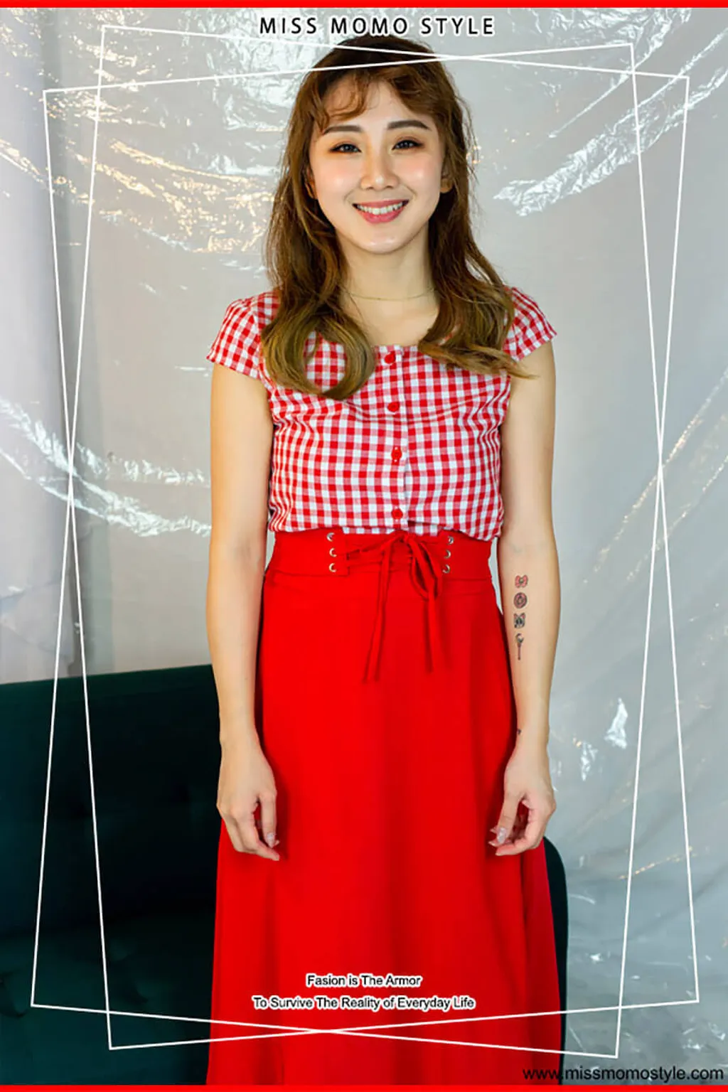 Leir 2 Piece Set Dress Red S Xl Miss Momo Style