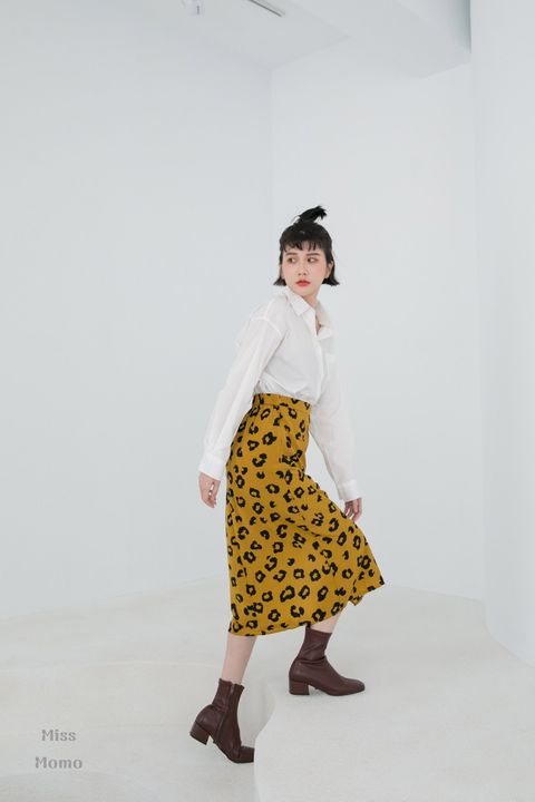 Momo Ann] Pleats Skirt with Inner Shorts 