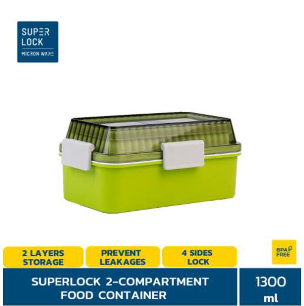 superlock-rect-2-tier-lunchbox-1300ml-green