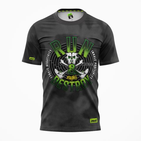 ZEAL RUN AND DESTROY SHORT SLEEVE BLACK WEB