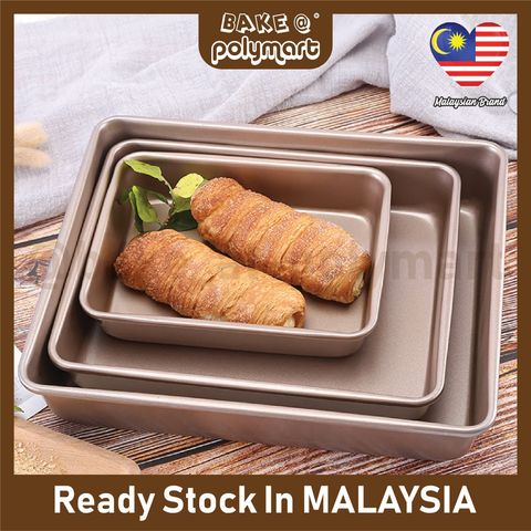 Rose Gold Non Stick Rectangle Pan 02.jpg