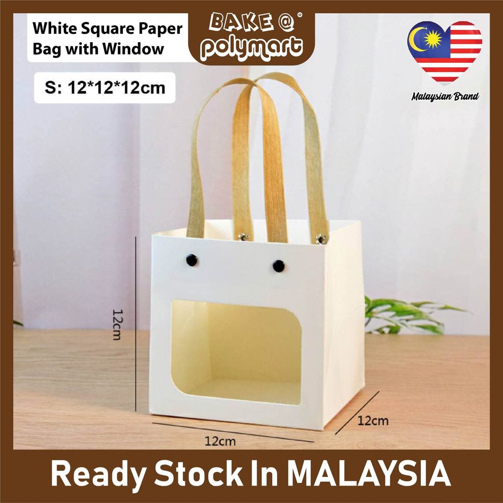 Square Paper Bag_White_12x12x12