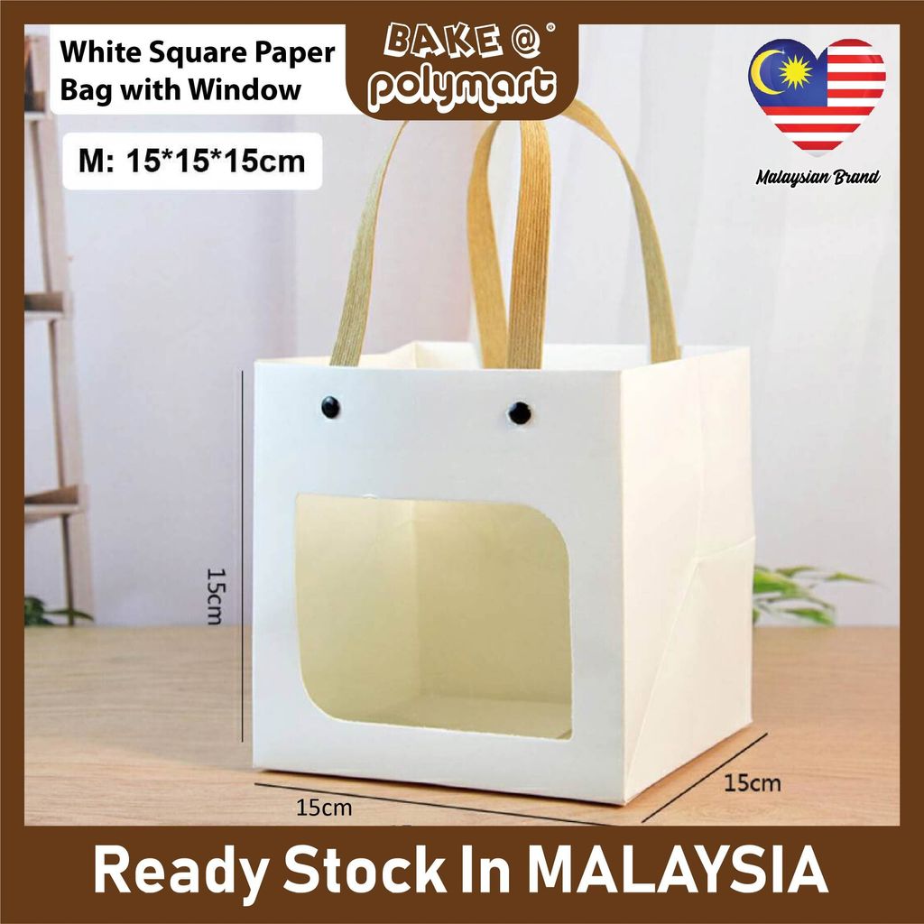 Square Paper Bag_White_15x15x15