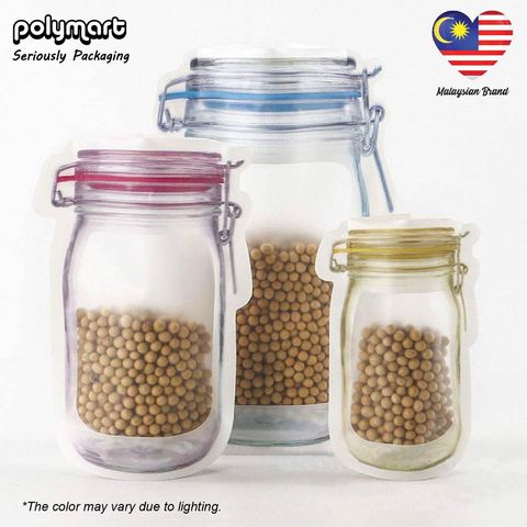 1-Jar Zipper Bags Snack Ziplock Bag