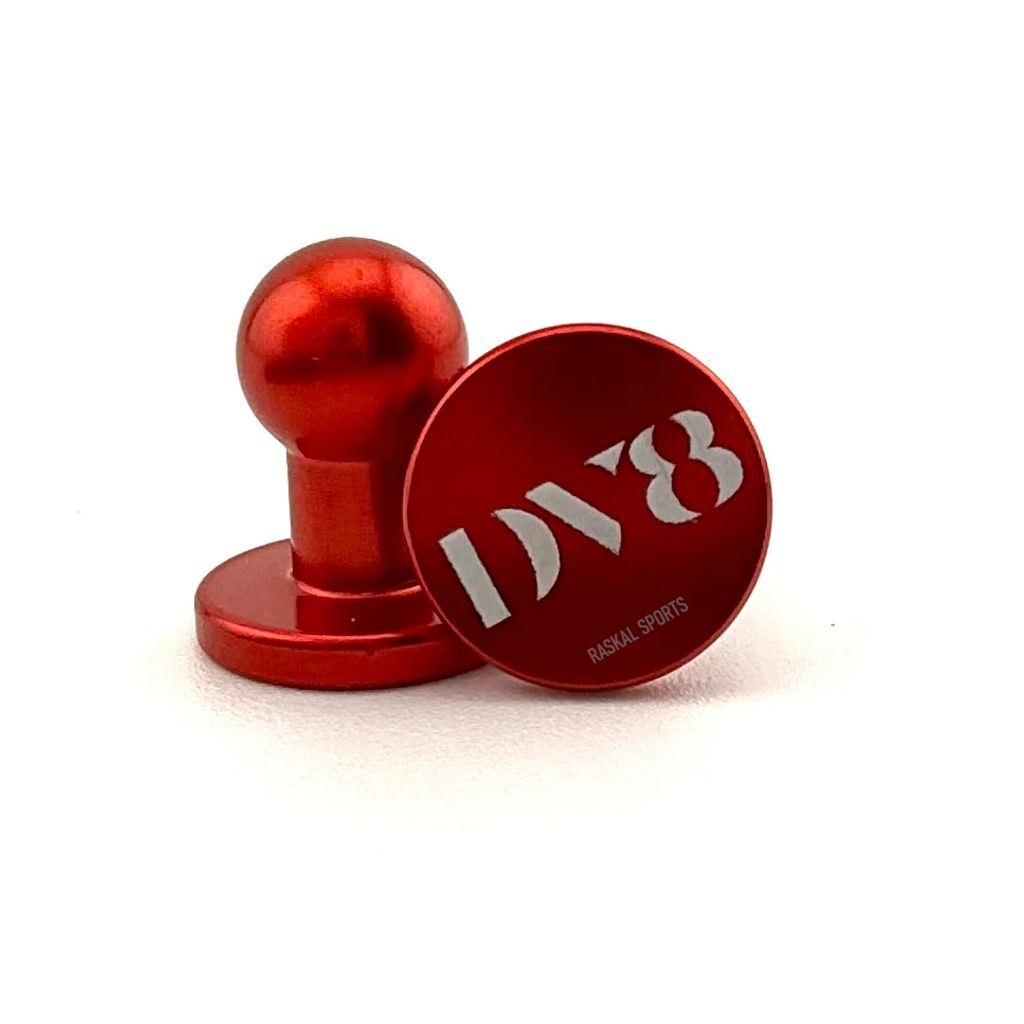 DV8 aluminium anodized plugs for jt proflex - polished red
