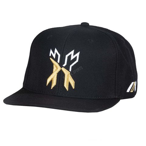 1325382116 Snapback Hat Split Black Gold White 02