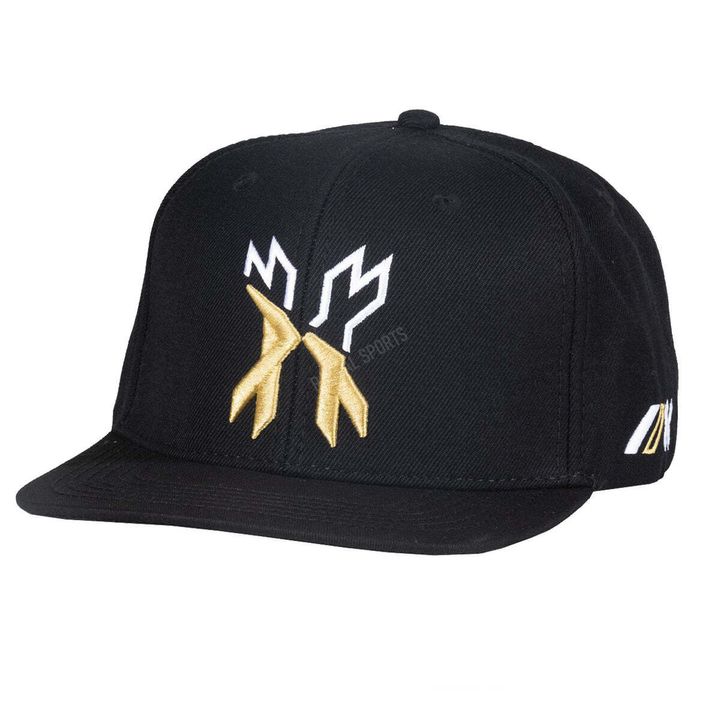 1325382116 Snapback Hat Split Black Gold White 02