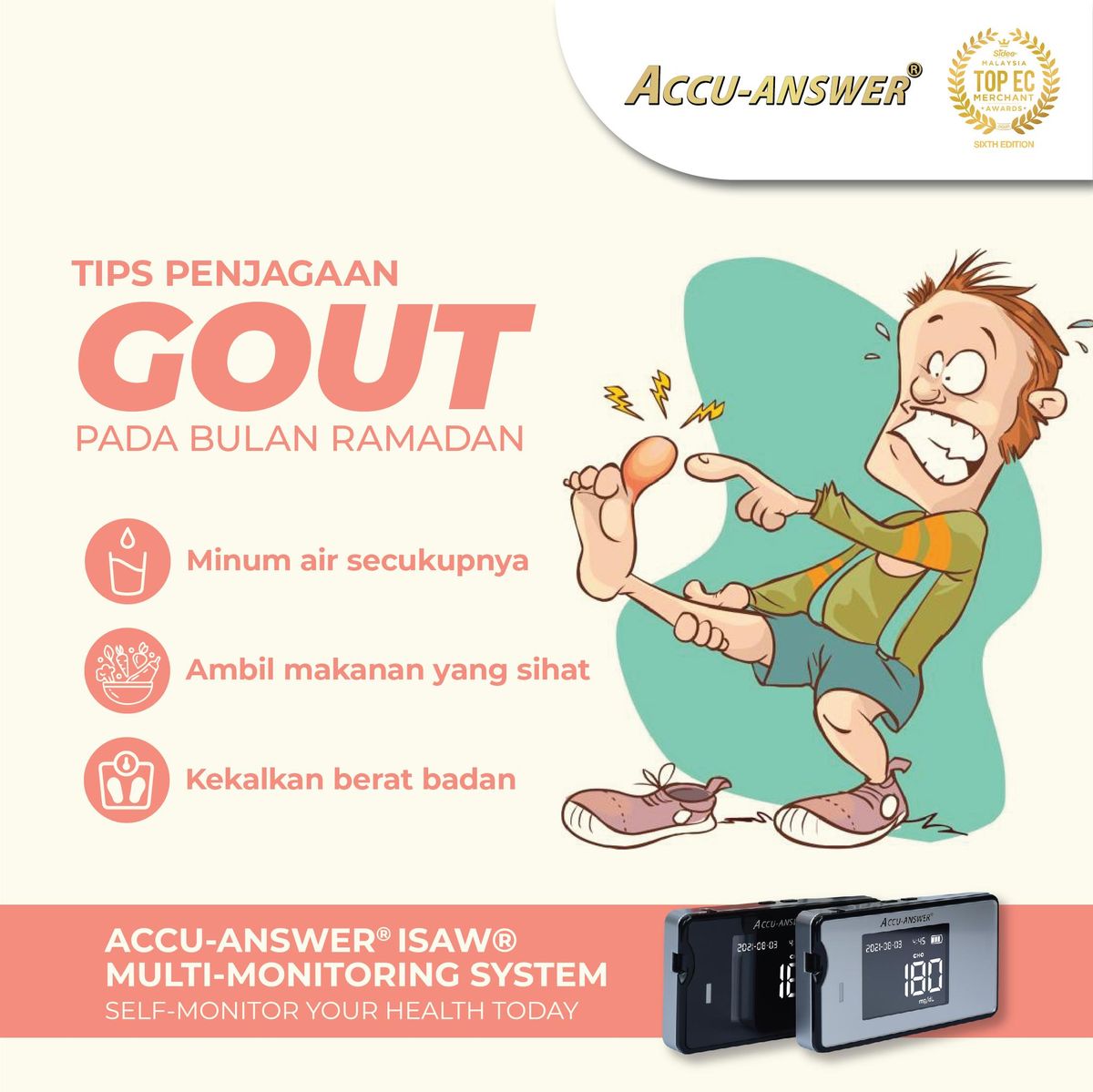 TIPS PENJAGAAN GOUT PADA BULAN RAMADAN