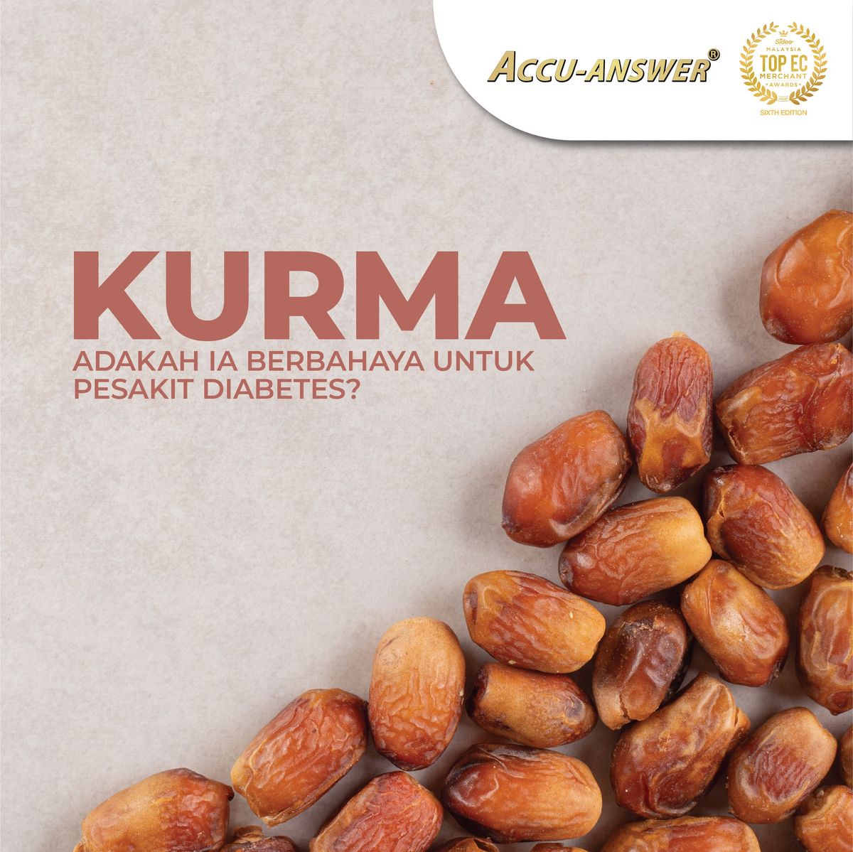 "KURMA BERBAHAYA UNTUK PESAKIT DIABETES."