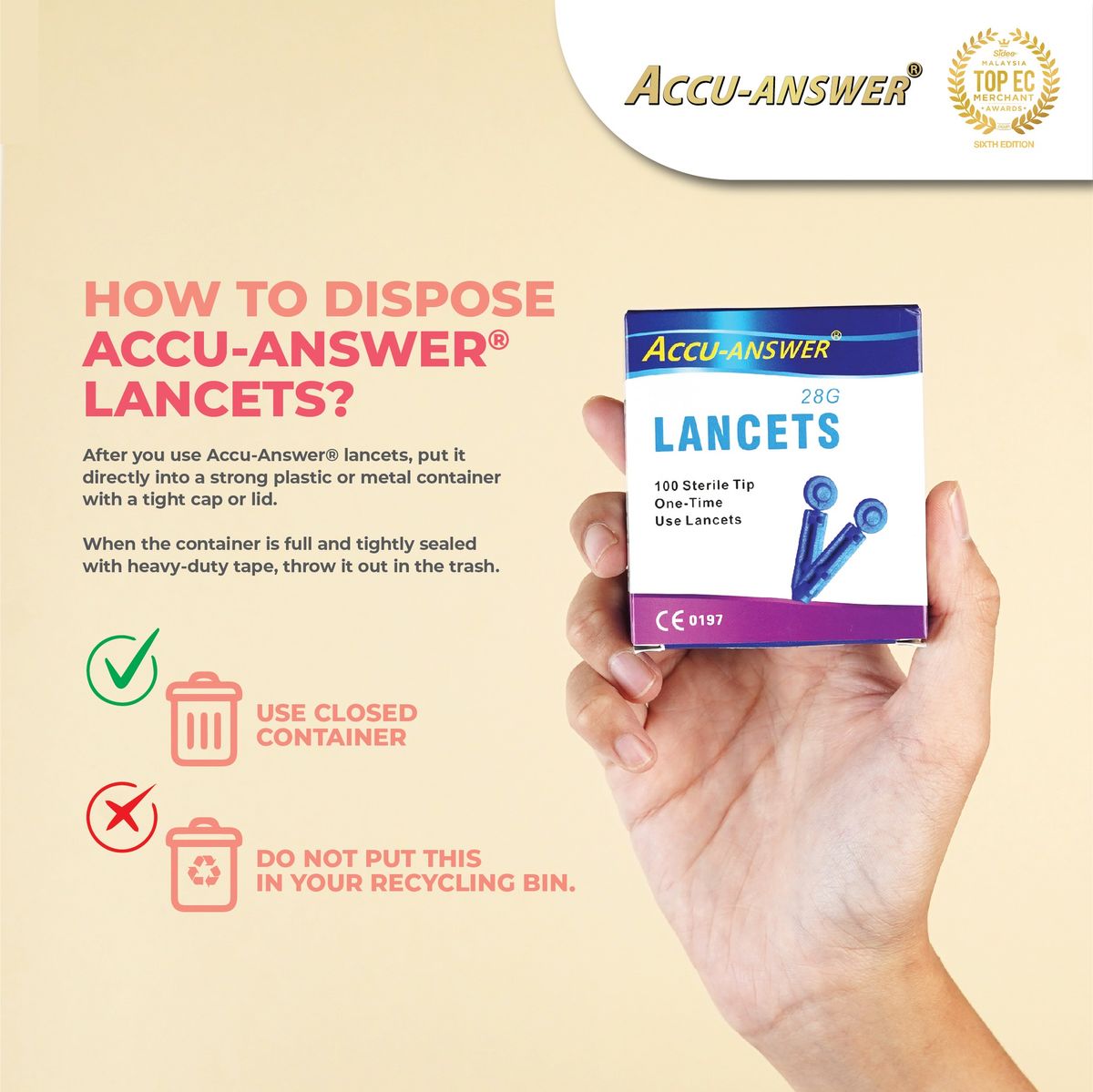 How To Dispose AccuAnswer Lancets Accu Answer Official Store Malaysia